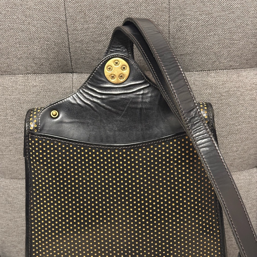 Vintage Y2K Dooney & Bourke Cabriolet black perforated leather backpack - Picture 6 of 10
